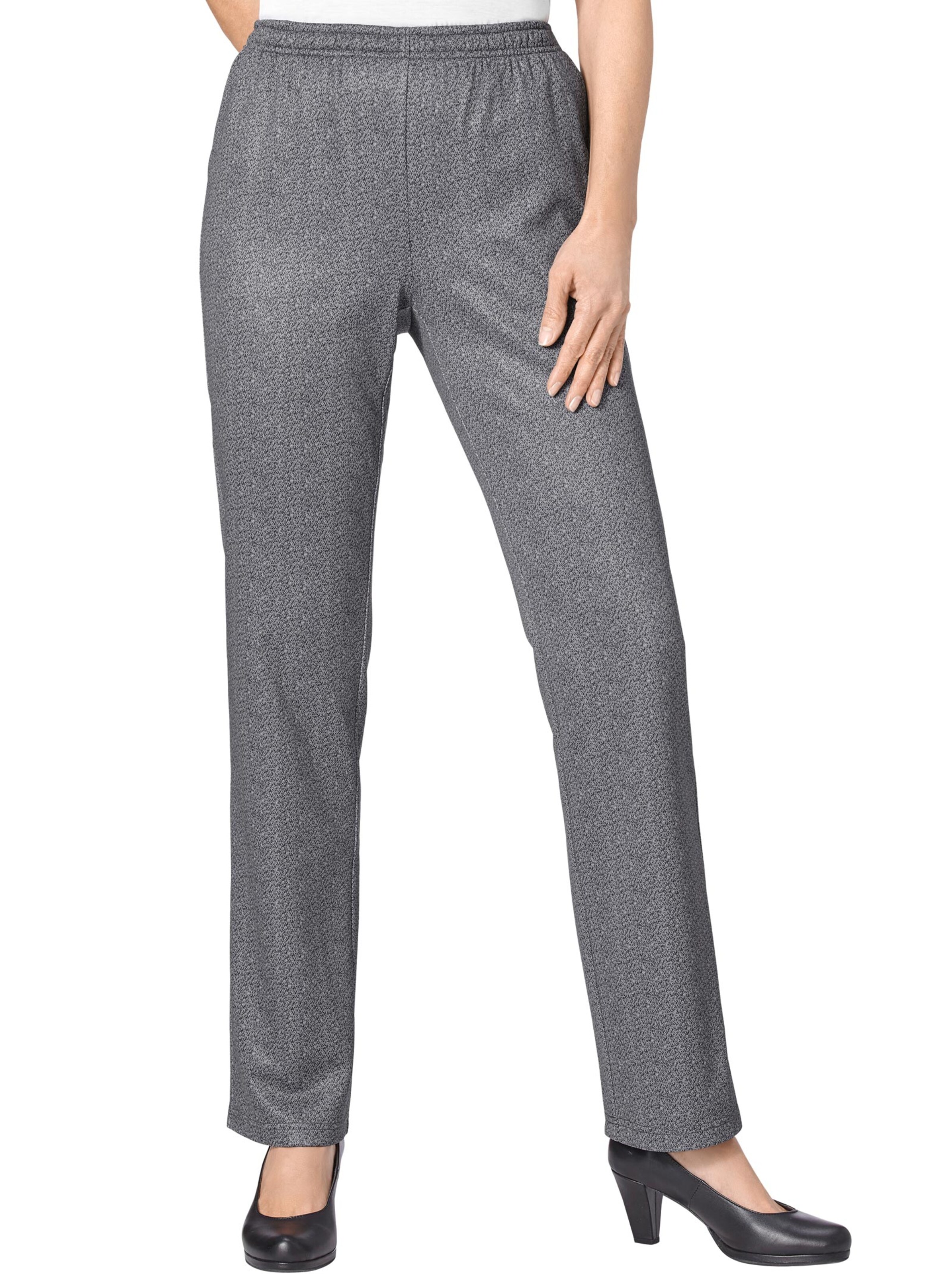 Jersey-Hose - grau-gemustert