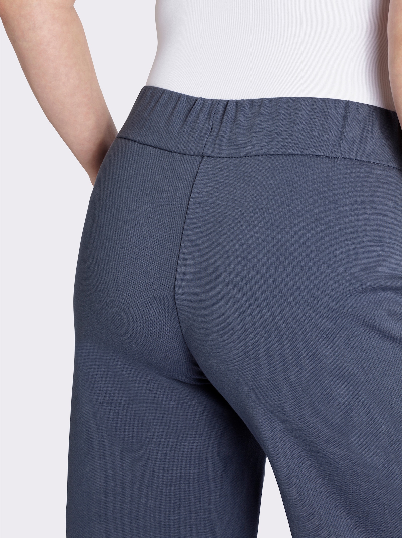 sheego Jogg Pants aus elastischem Jersey - rauchblau