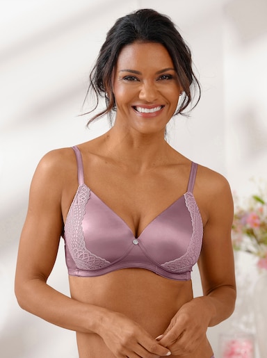 wäschepur Schalen-BH ohne Bügel mit Zier-Element - mauve