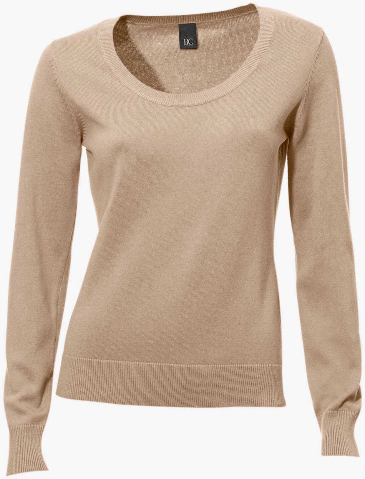 heine Rundhals-Pullover - beige