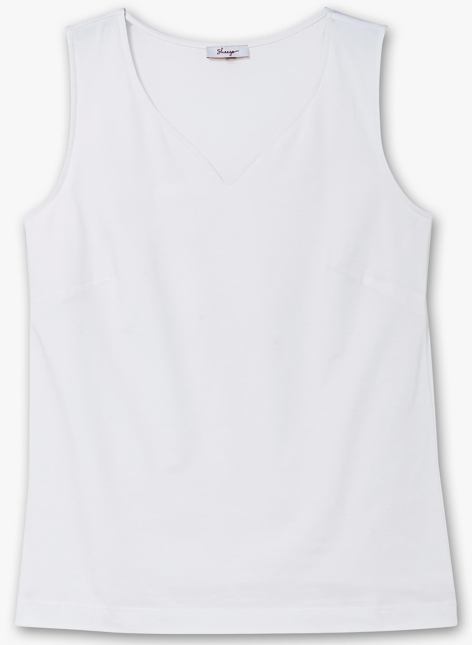 sheego Trägertop mit doppellagiger Front und Herzausschnitt - ecru