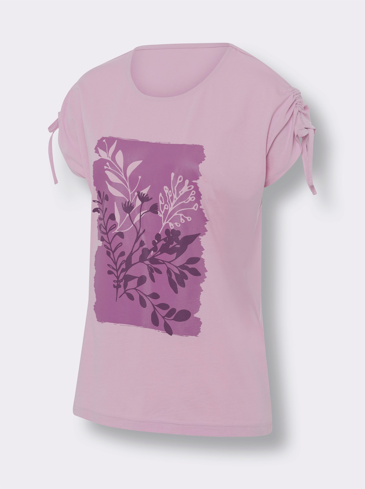 Kurzarmshirt - rosé-violett