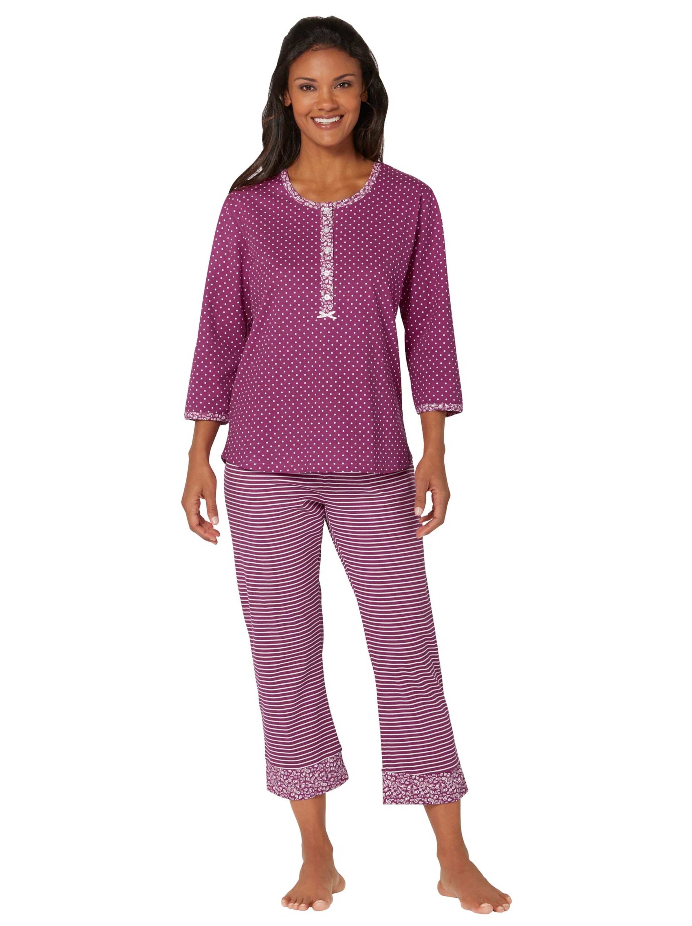 Schlafanzug - fuchsia-gemustert