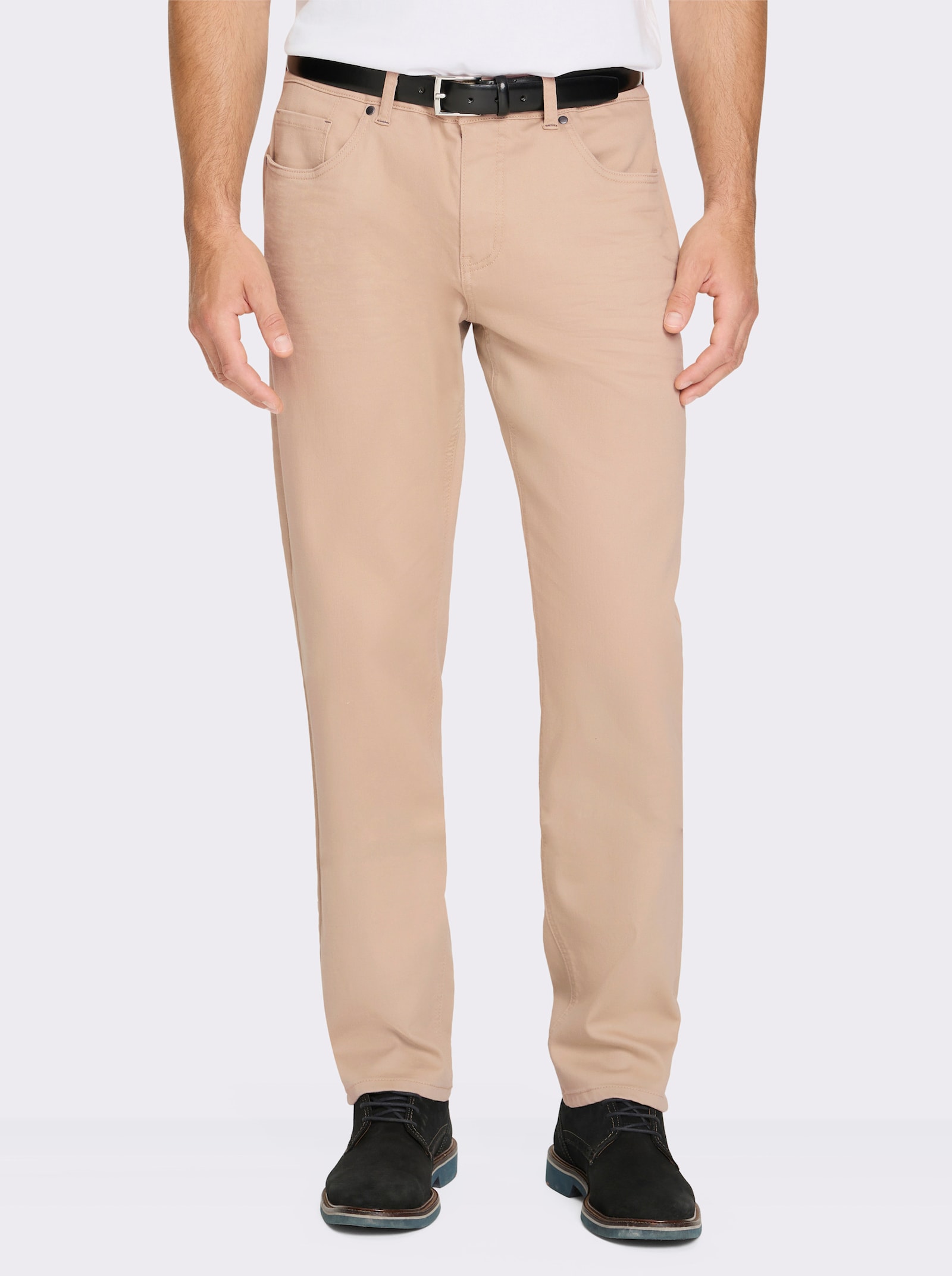 Marco Donati 5-Pocket-Jeans mit Crinkle-Effekten - beige-denim