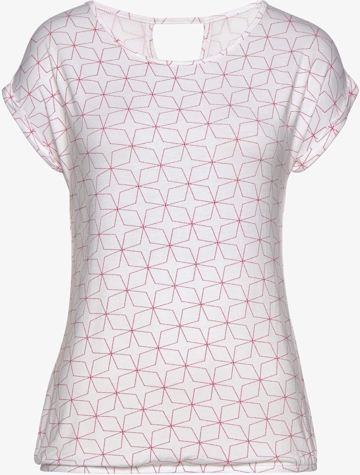 LASCANA T-Shirt - pink, weiß