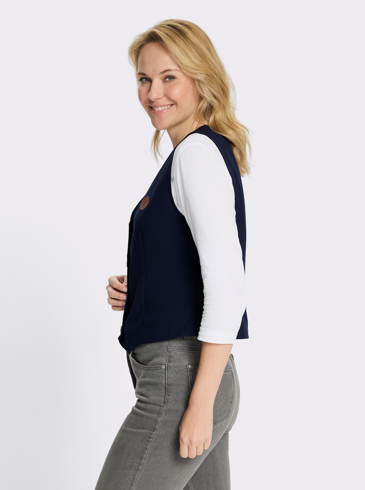 Weste zum Knöpfen - marine