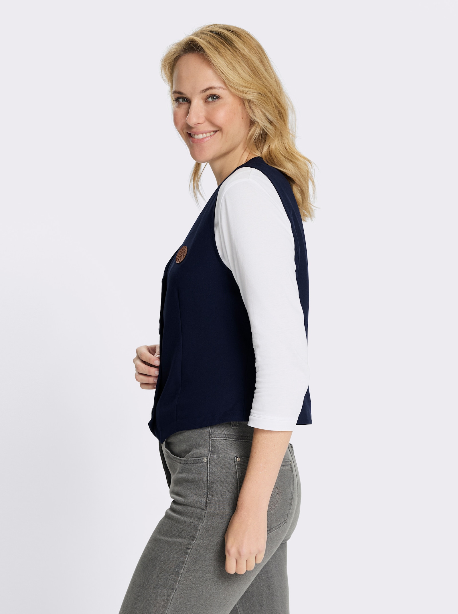 Weste zum Knöpfen - marine