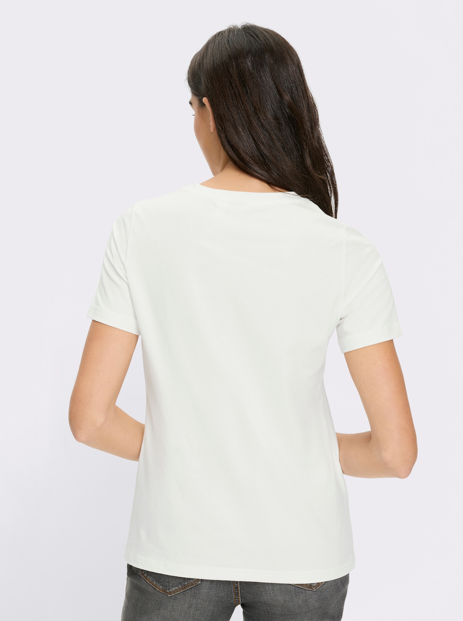 heine T-Shirt mit Tigerprint - ecru