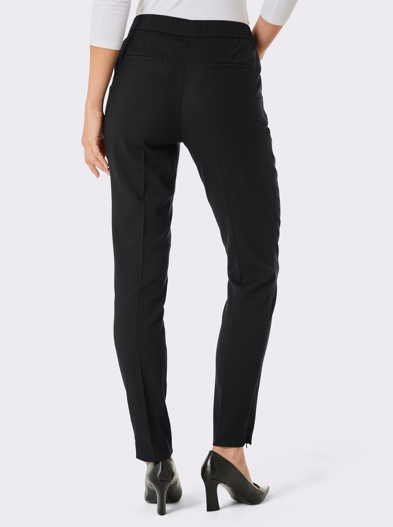 CREATION L PREMIUM Webhose in knitterarmer, bügelleichter Qualität - schwarz