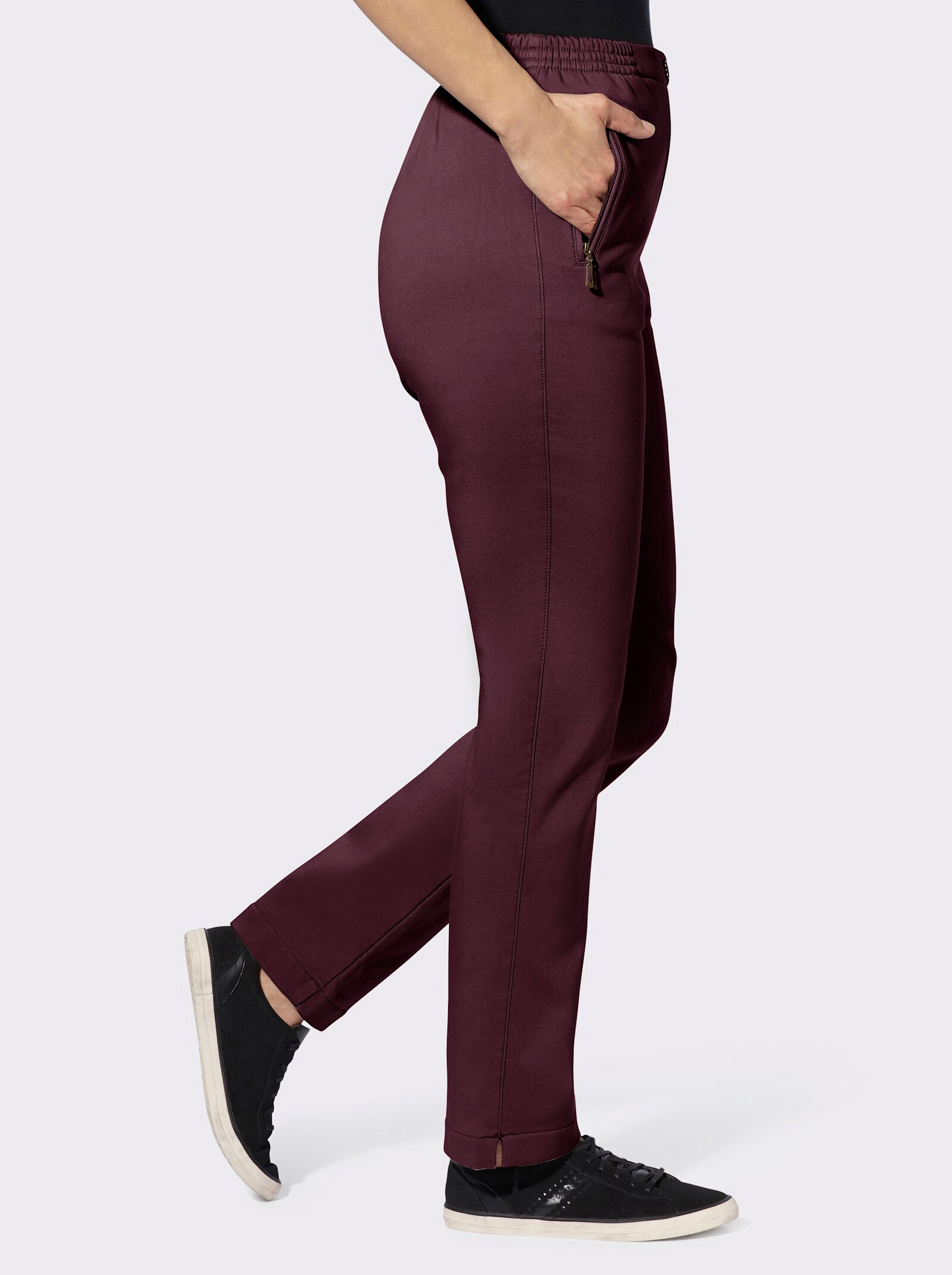 Thermohose mit super flauschigem Fleece-Futter - burgund