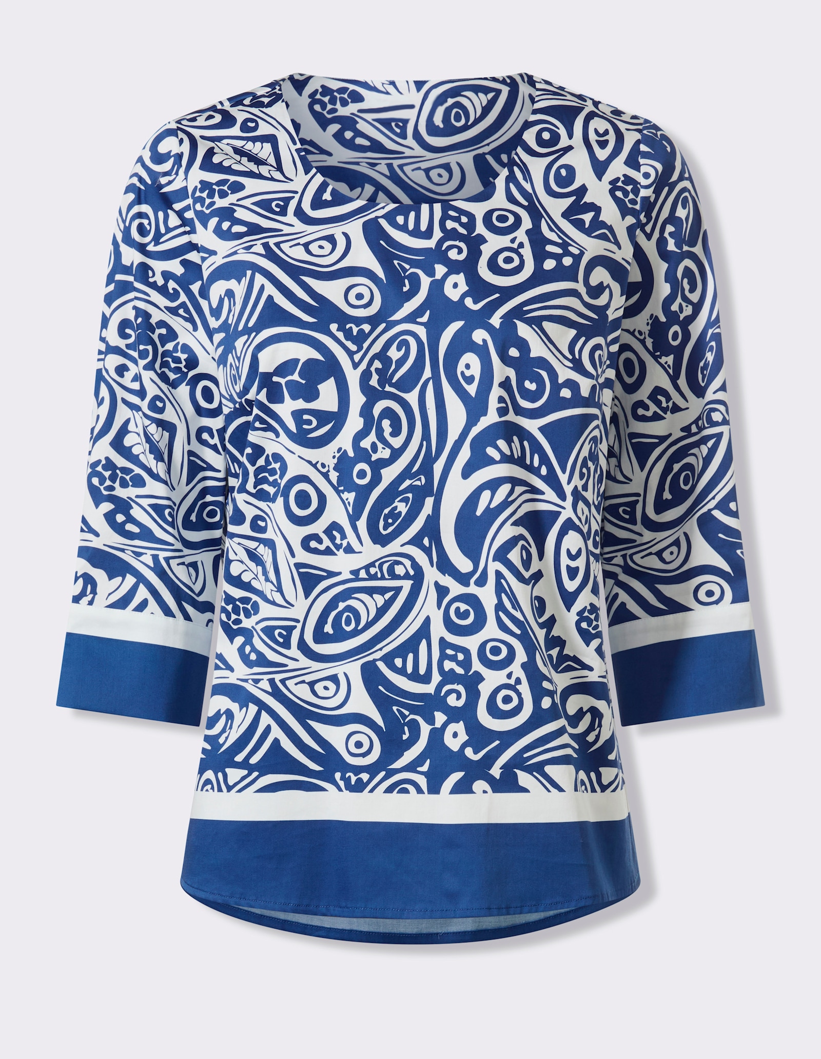 heine Blouse met print - koningsblauw/ecru bedrukt