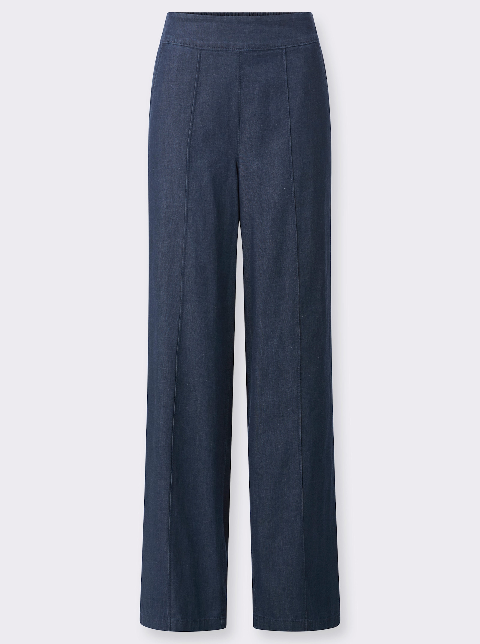 High waist jeans met wijde pijpen - dark-blue