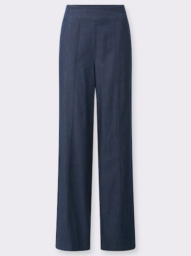  Jeans med hög midja och vida byxben - dark blue