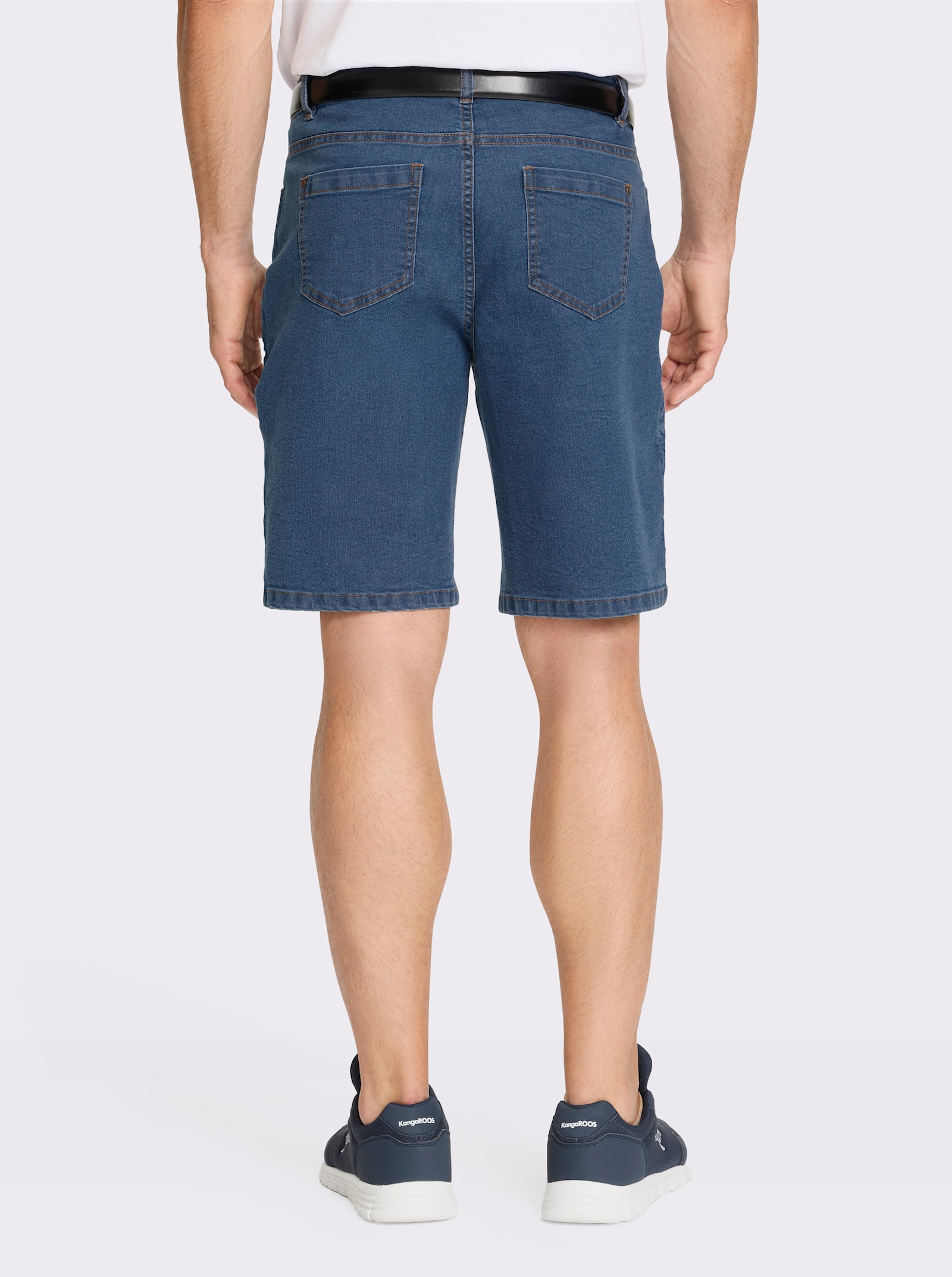 Marco Donati Bermudas mit Detail im Ethno-Dessin - blue-stone-washed