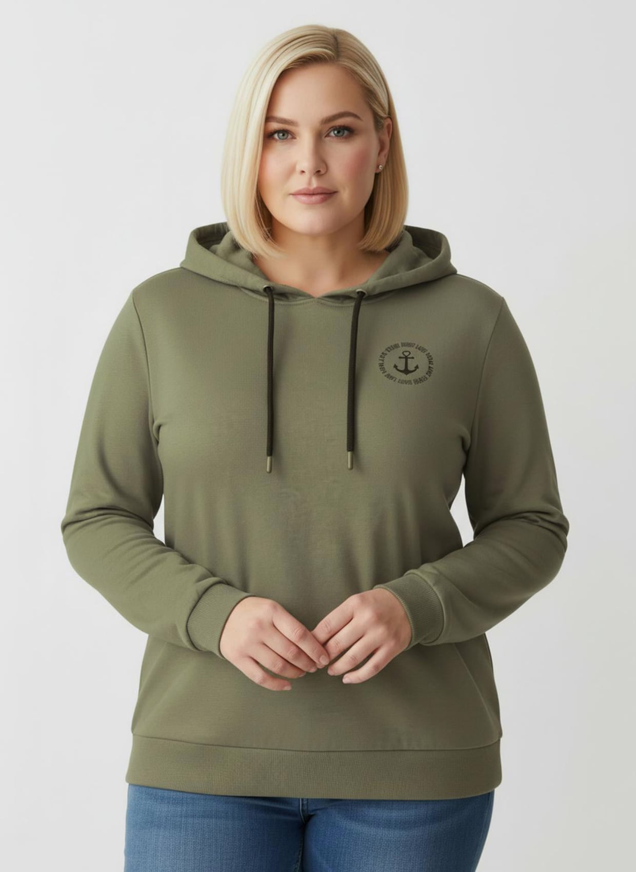 Sweatshirt mit angerauter Innenseite - schilf