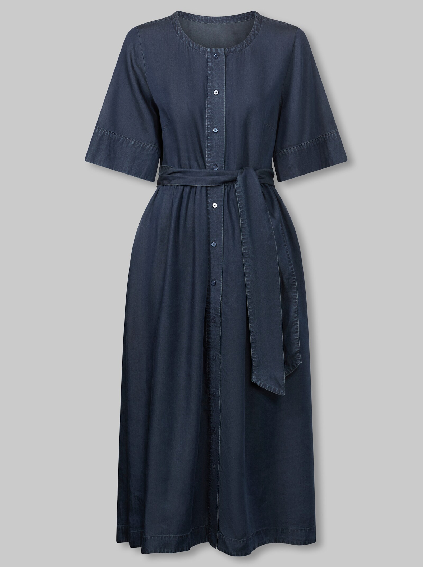 heine Sommerkleid mit Bindegürtel - dark blue