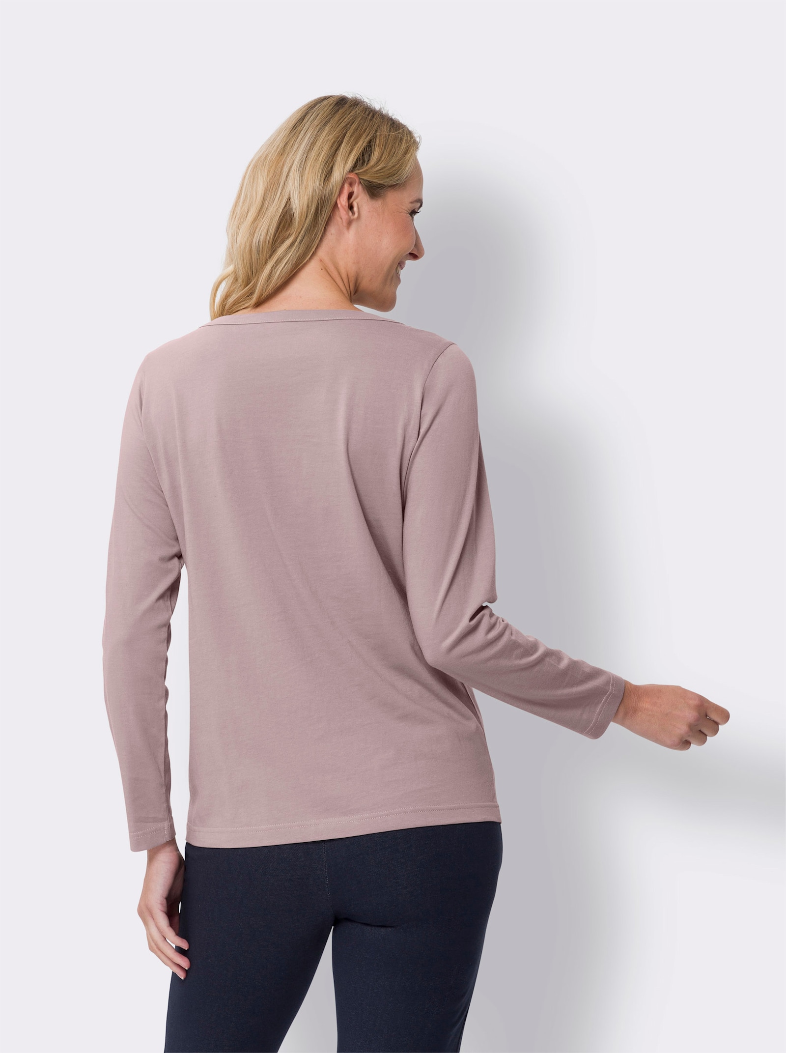 Tričko, dl.ruk., očká - hnedofialová