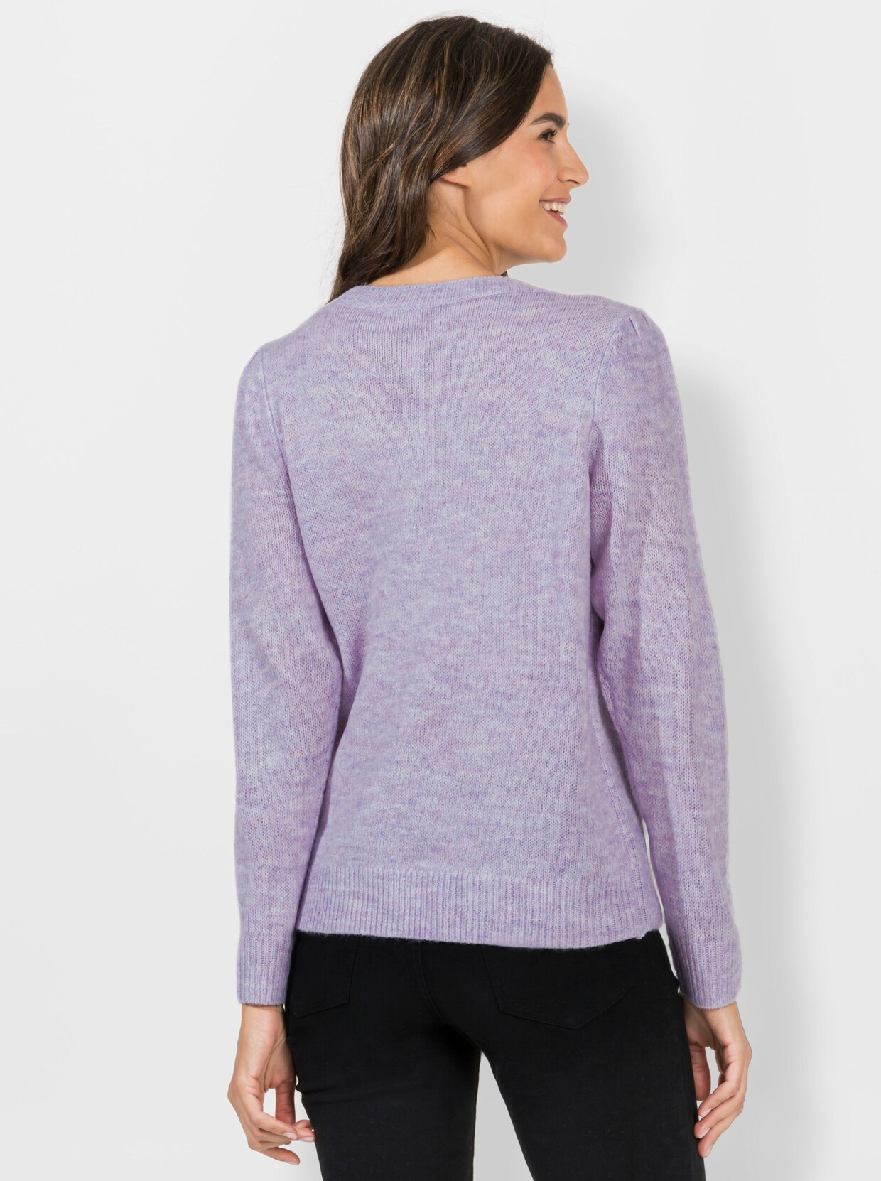 Strickpullover - flieder-meliert