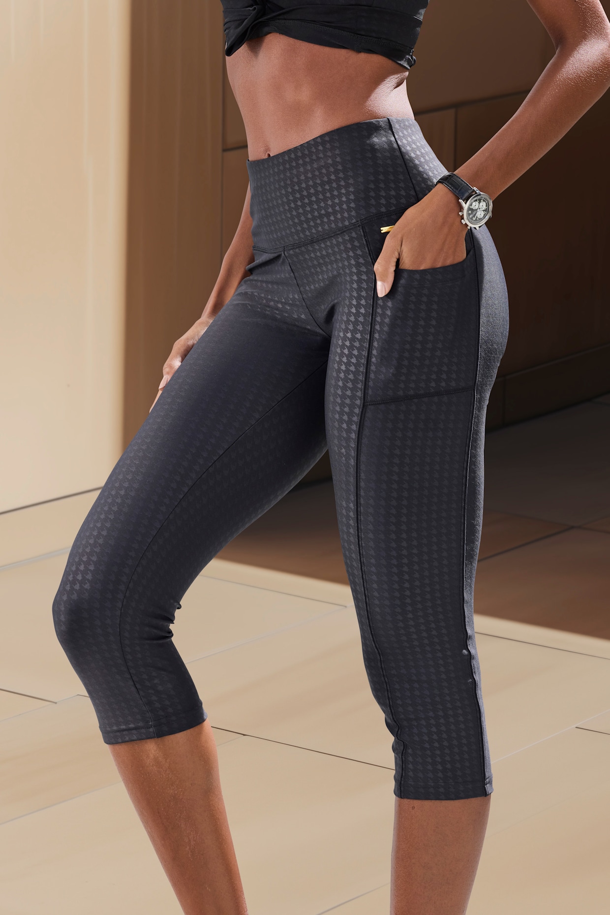 LASCANA Caprilegging - zwart