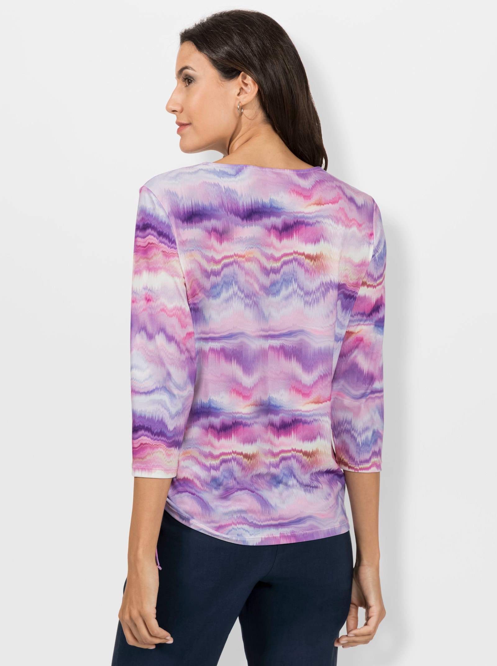 Print-Shirt im Digitaldruck - lila-orchidee-bedruckt