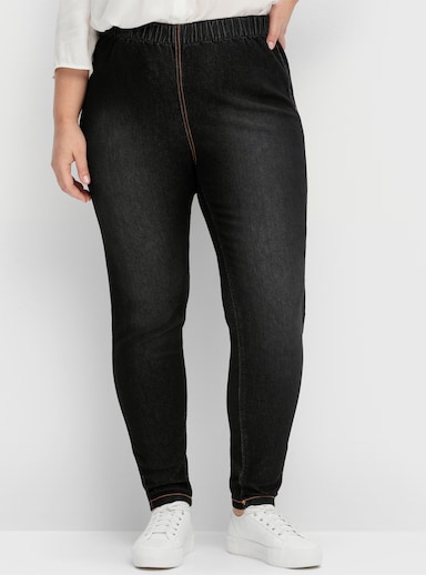 sheego Jeggings - black denim