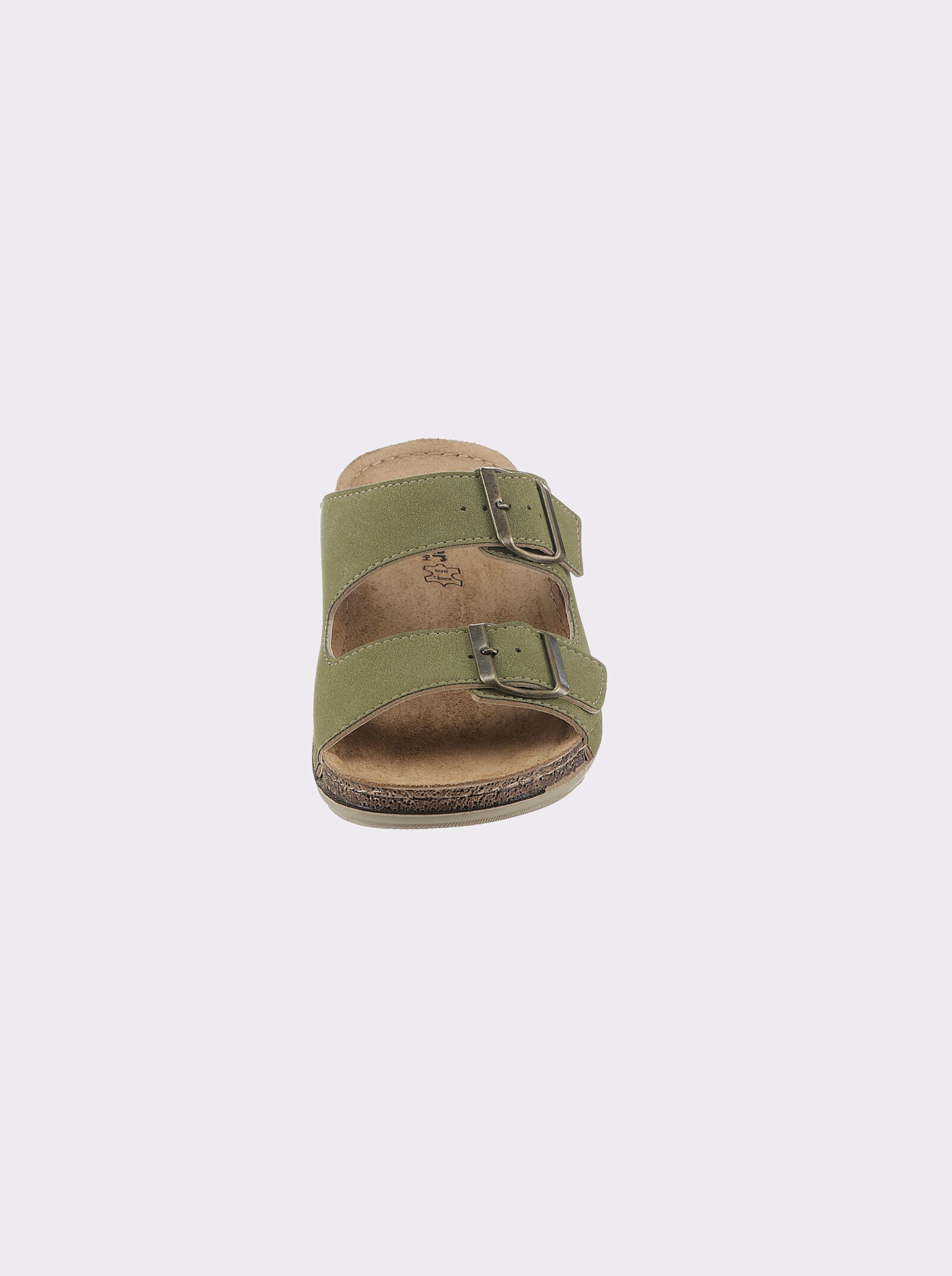 Fischer Pantolette aus weichem Leder gearbeitet - schilf