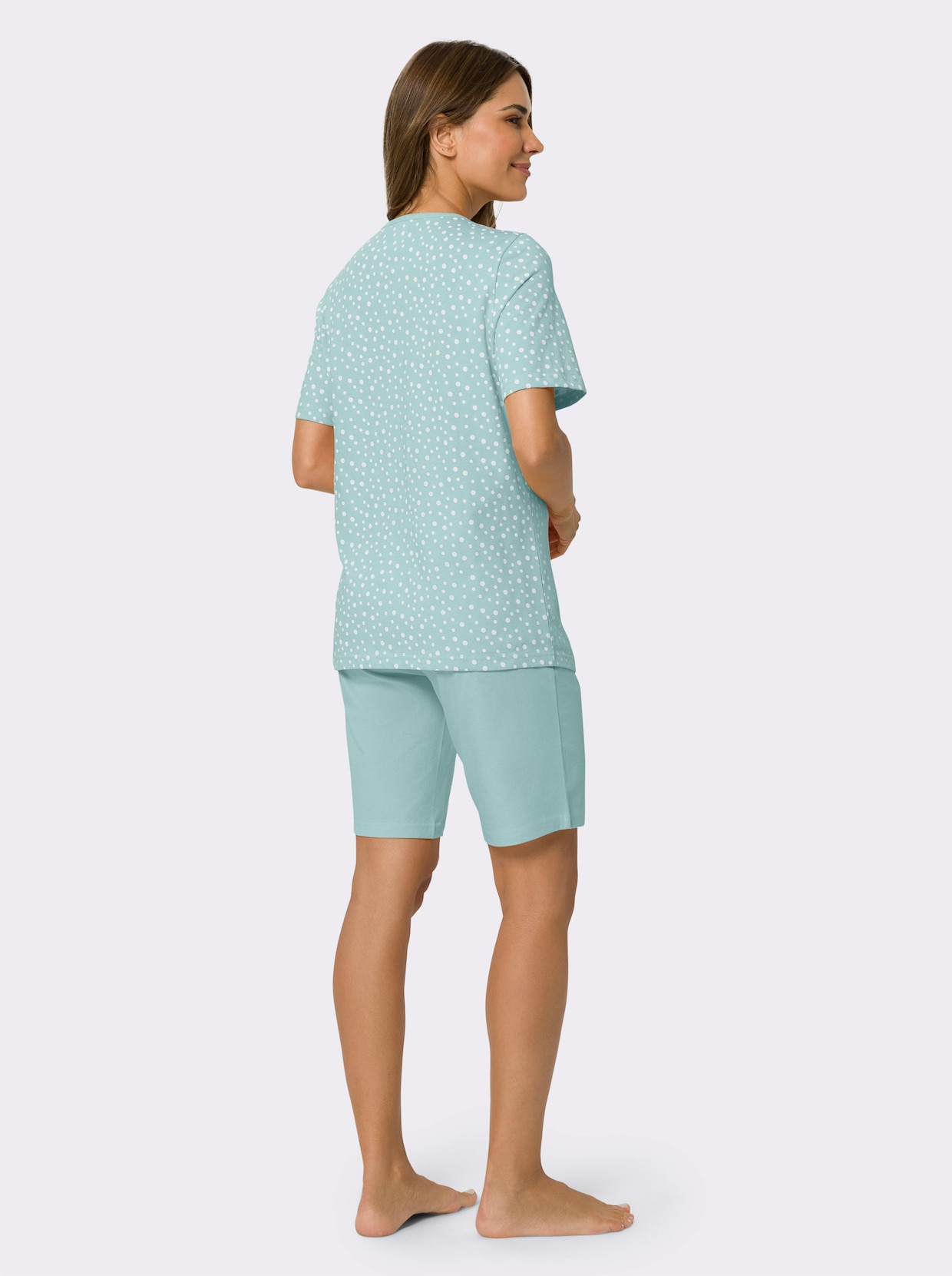 Shortama - mint/ecru