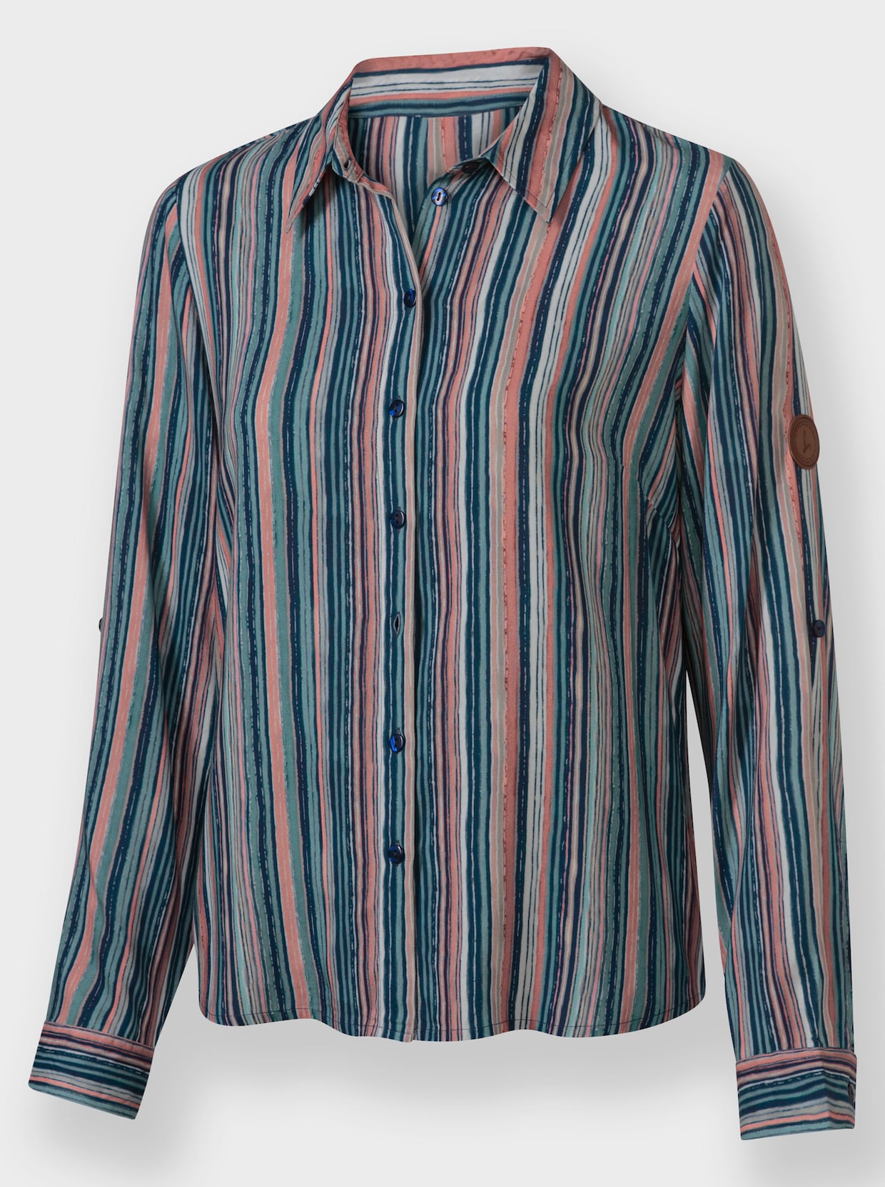 Gestreifte Bluse - marine-rosenholz-gestreift