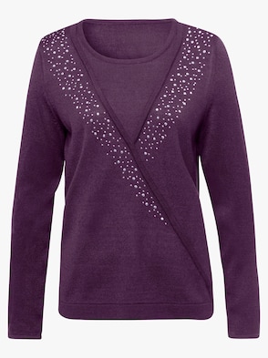 2-in-1-Pullover - traube