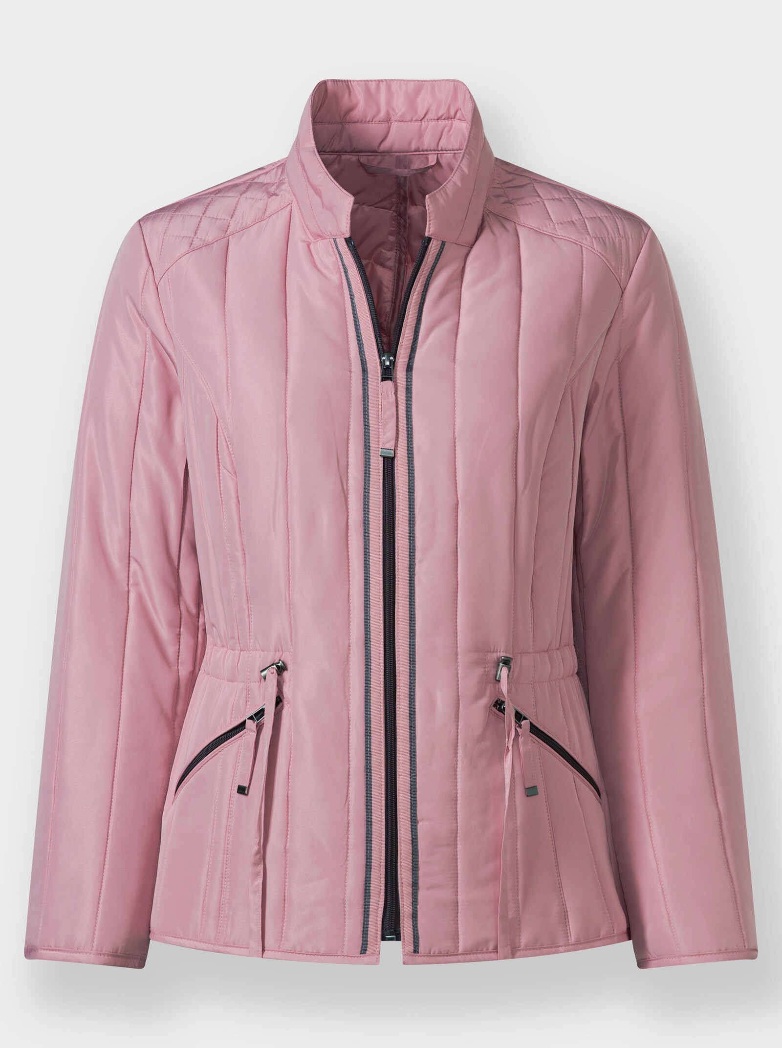 Jacka med längsgående quiltning - hortensia