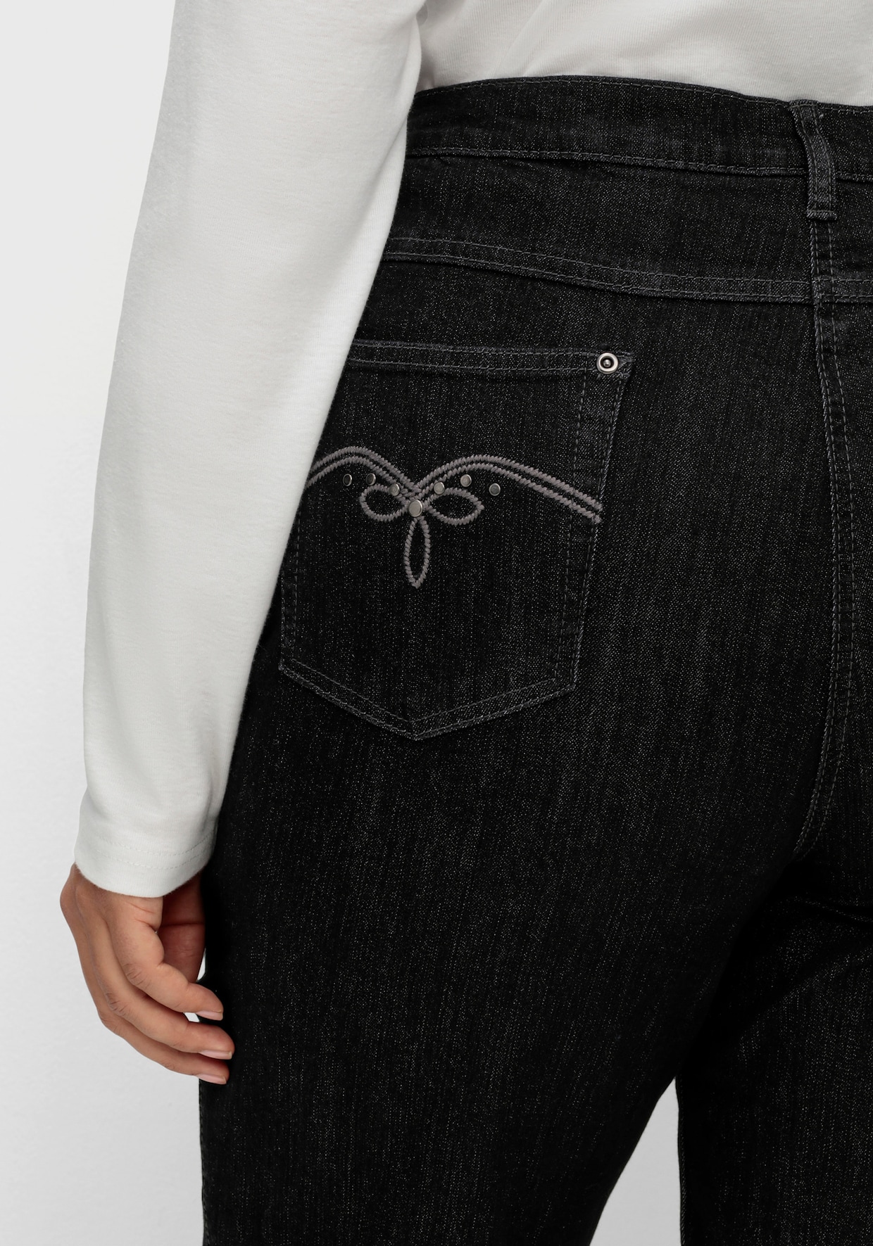 5-Pocket-Jeans mit Stretch-Anteil - black-denim