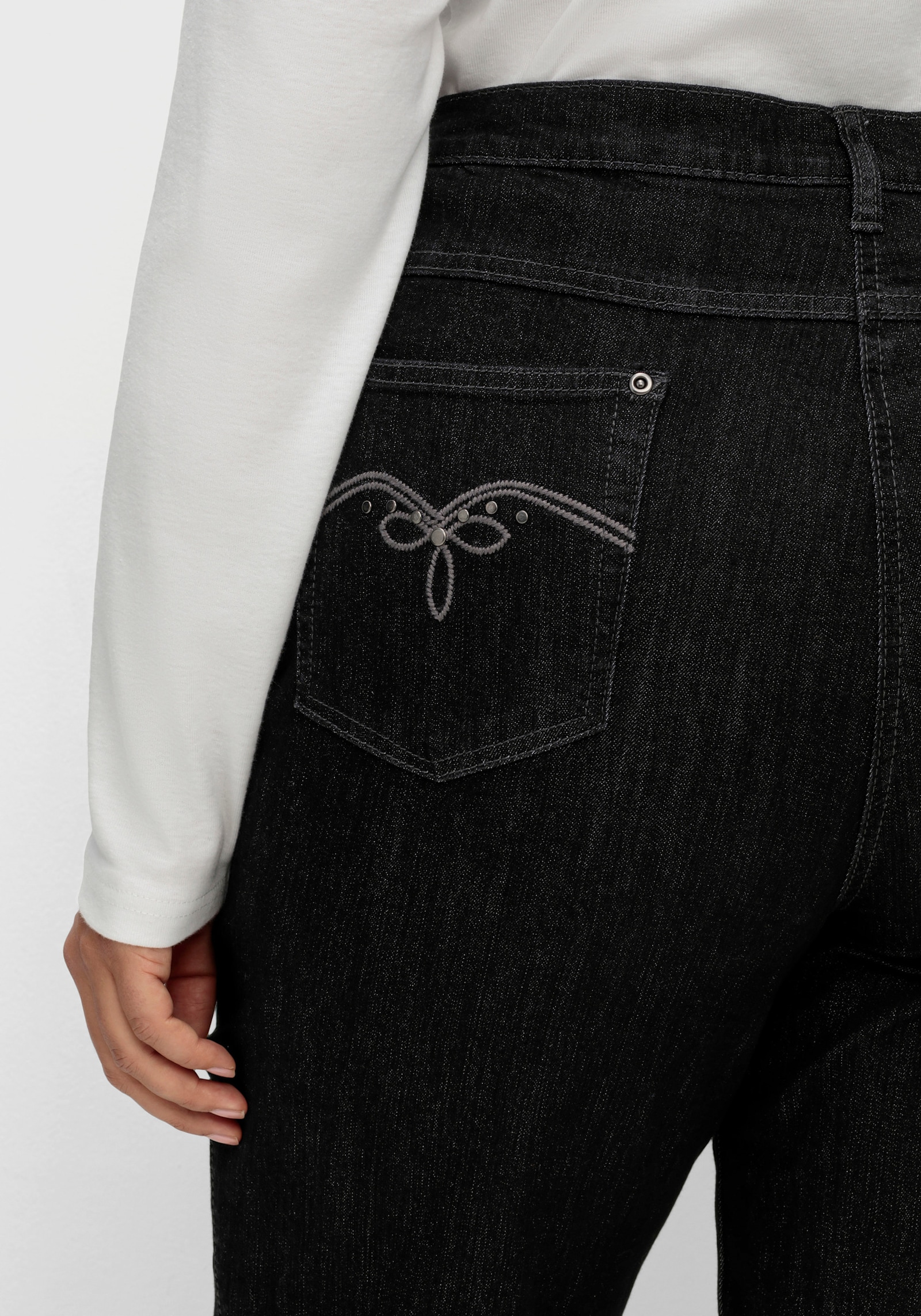 5-Pocket-Jeans mit Stretch-Anteil - black-denim