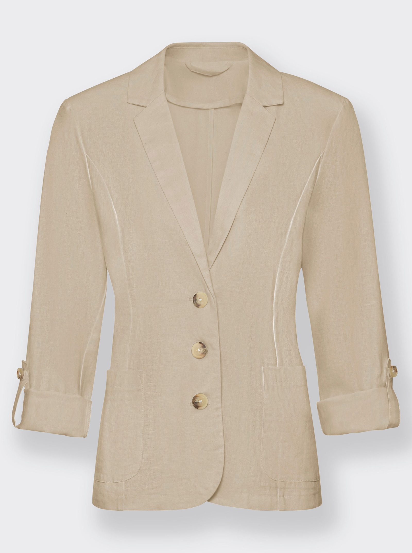 Blazer mit Knöpfen in Horn-Optik - sand