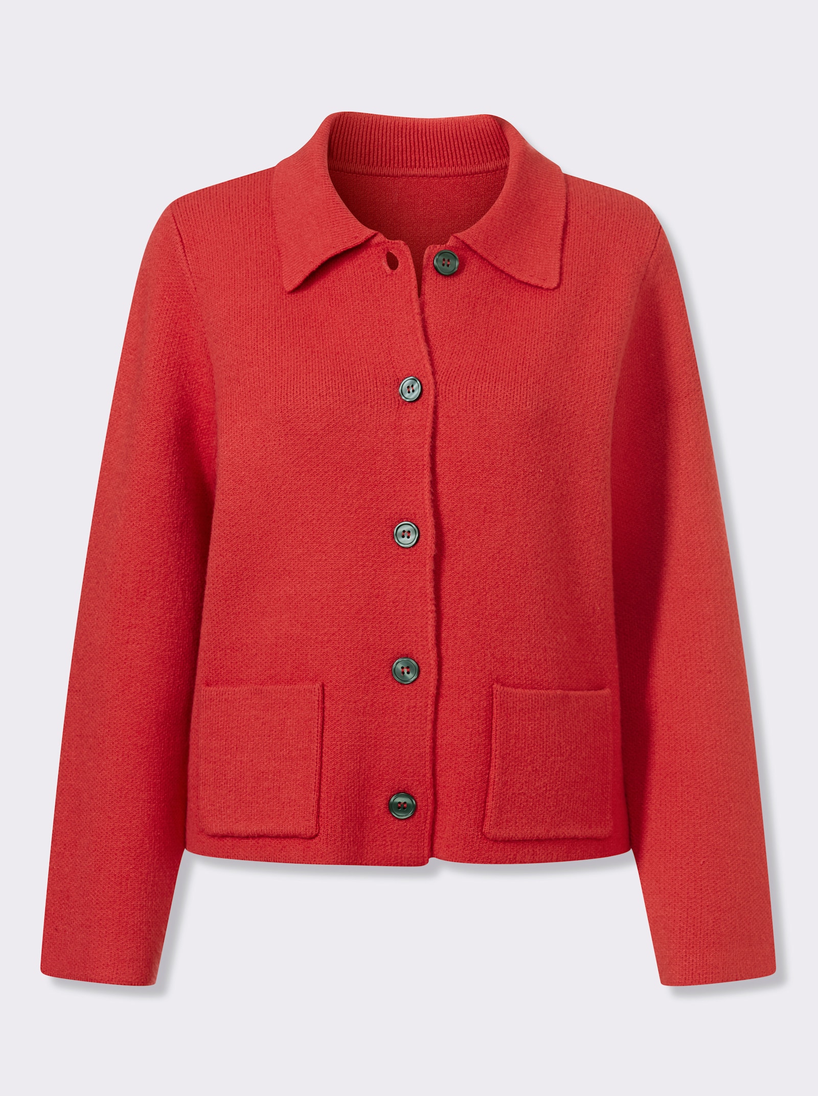 heine Cardigan mit aufgesetzten Taschen - erdbeere