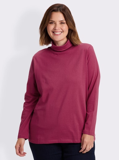 Rollkragenshirt mit langen Ärmeln - fuchsia