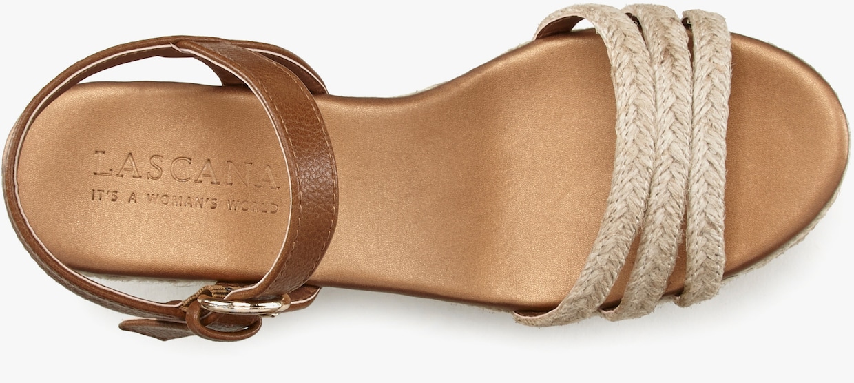 LASCANA sandaaltjes - beige/camelkleurig