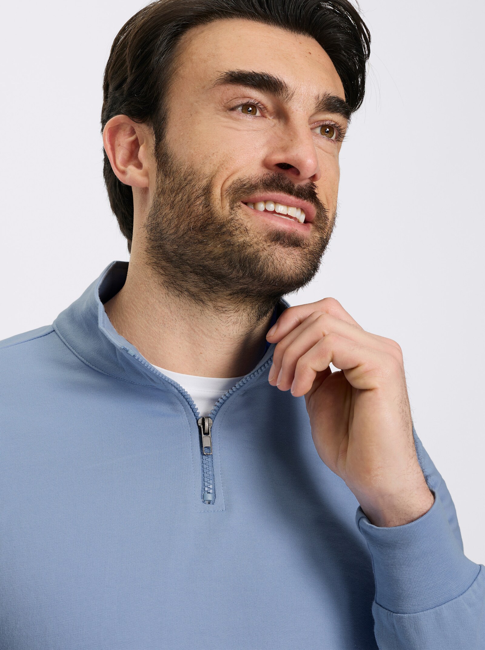 Catamaran Langarmshirt mit Stehkragen - bleu