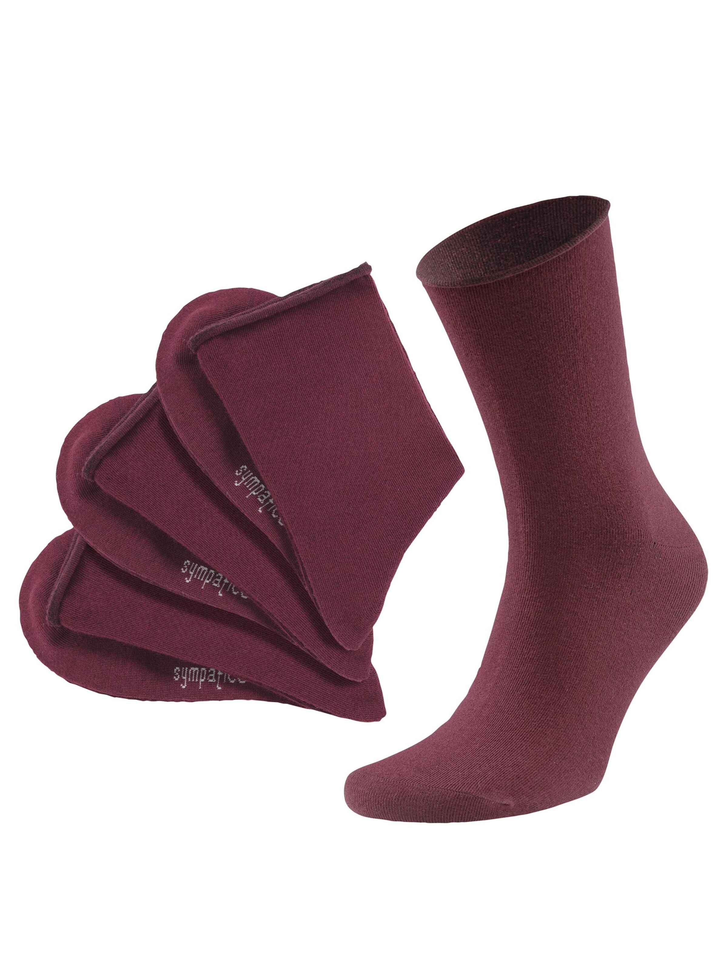 Sympatico Damen-Socken - bordeaux