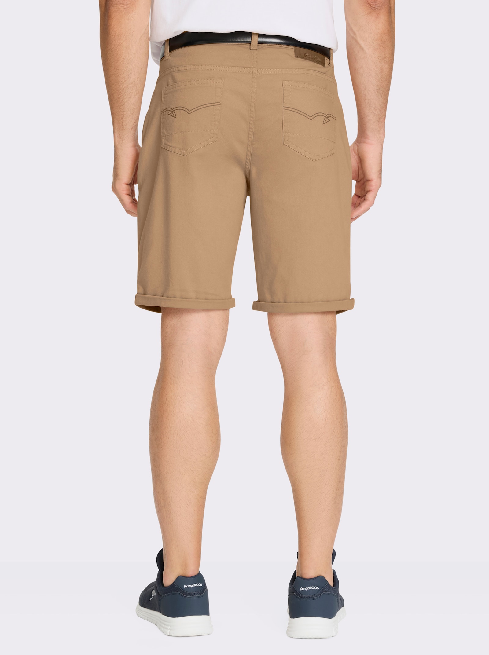 Marco Donati Bermudas mit Knitter-Effekt - camel