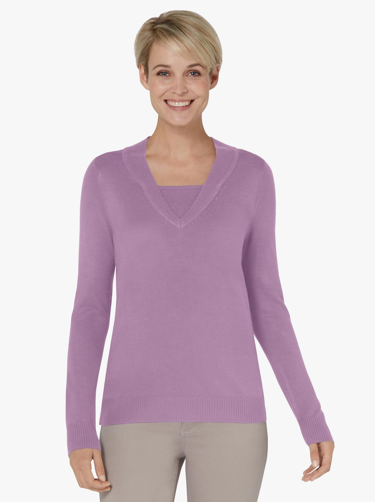 2-in-1-pullover - orchidee
