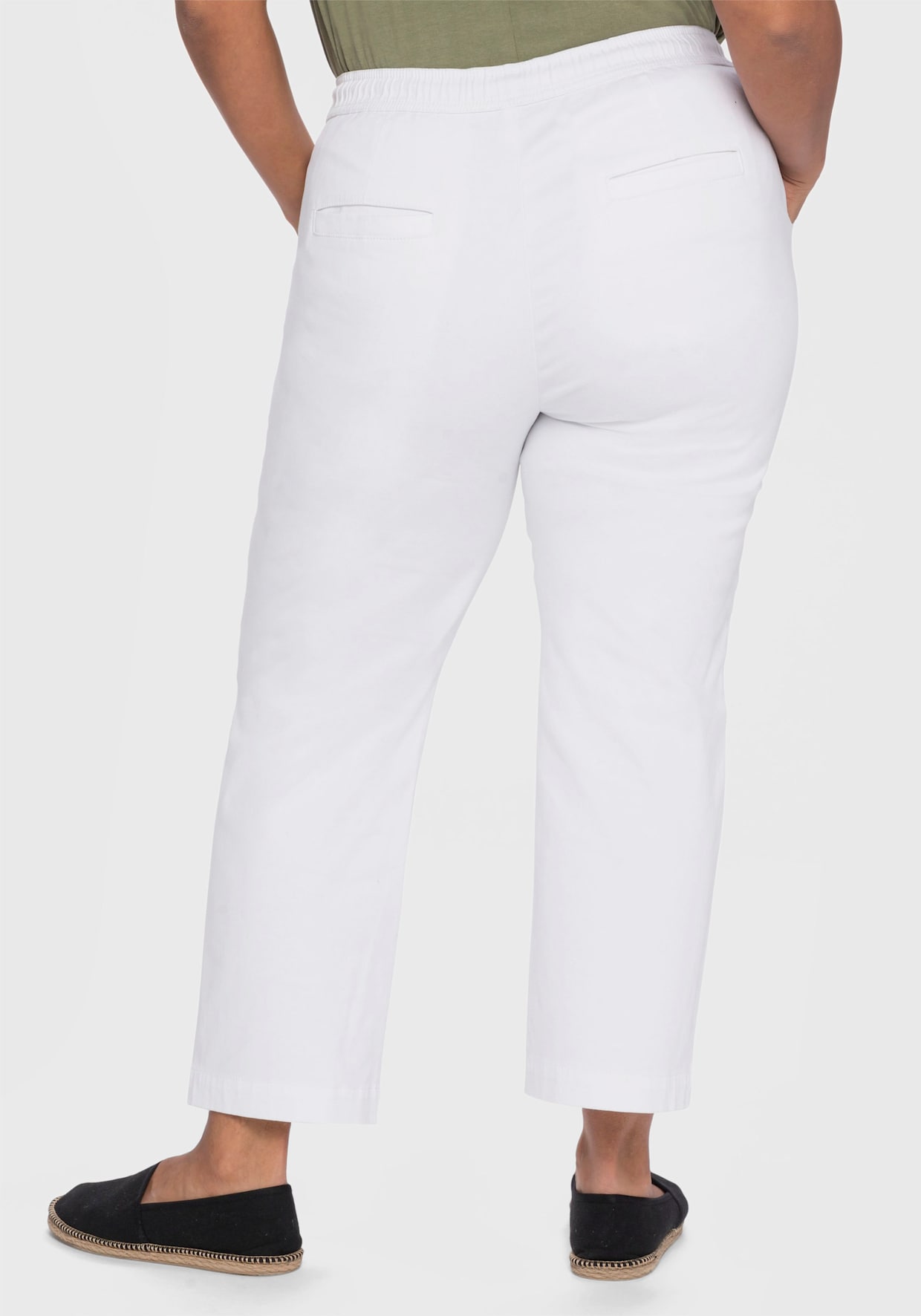 sheego Jogg Pants - white denim