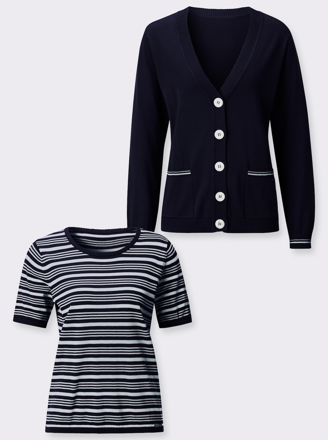 Twin-Set - marine-ecru-geringelt