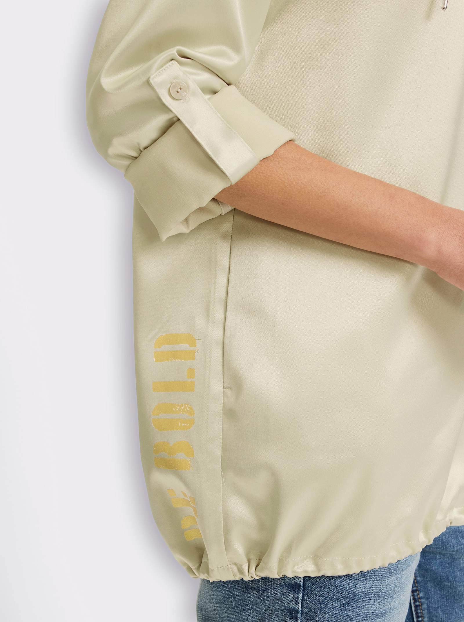 heine Blusenblazer mit Print und Lettering - sand