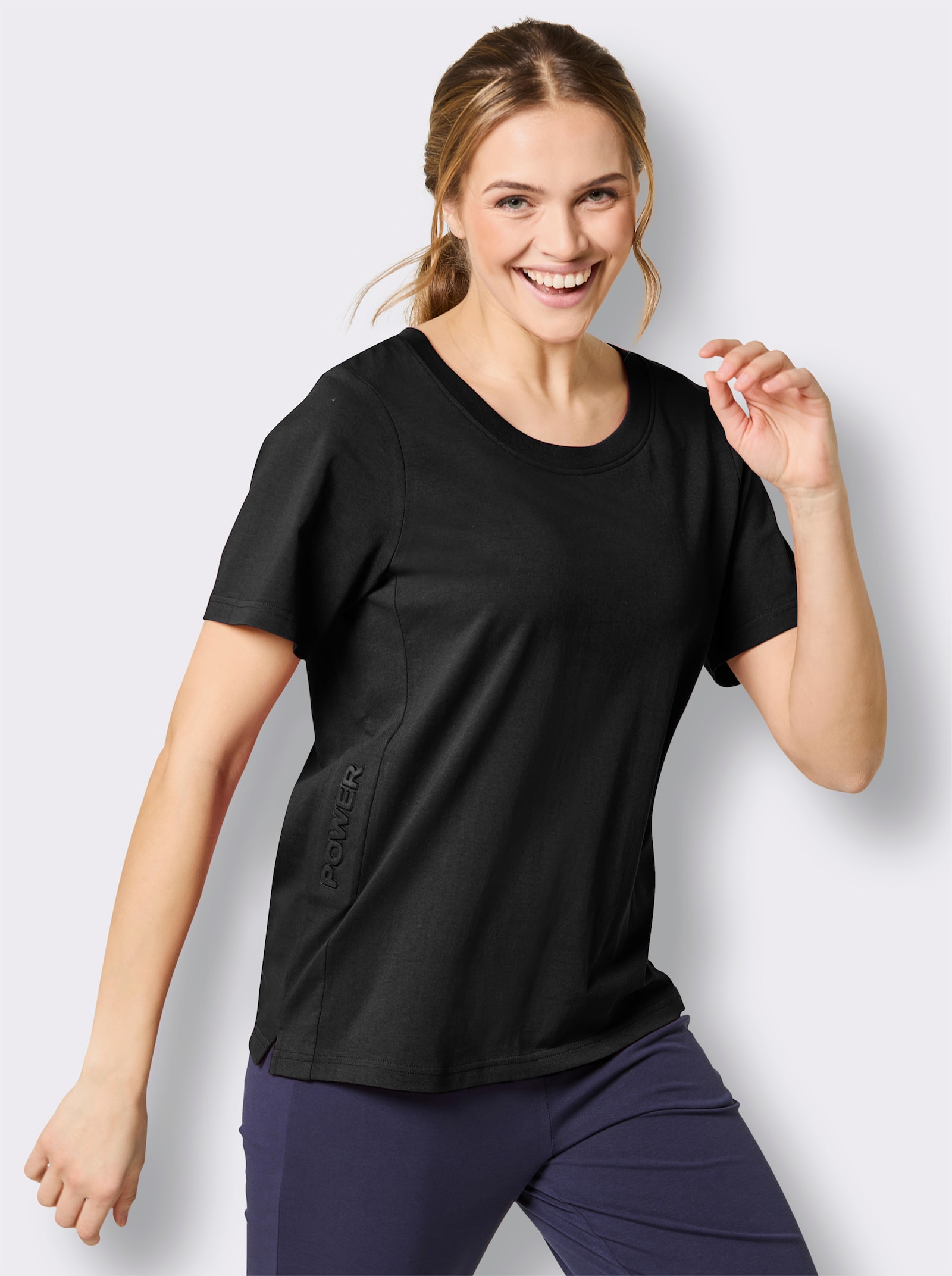 Catamaran Sports Funktionsshirt mit 3D-Schriftzug - schwarz