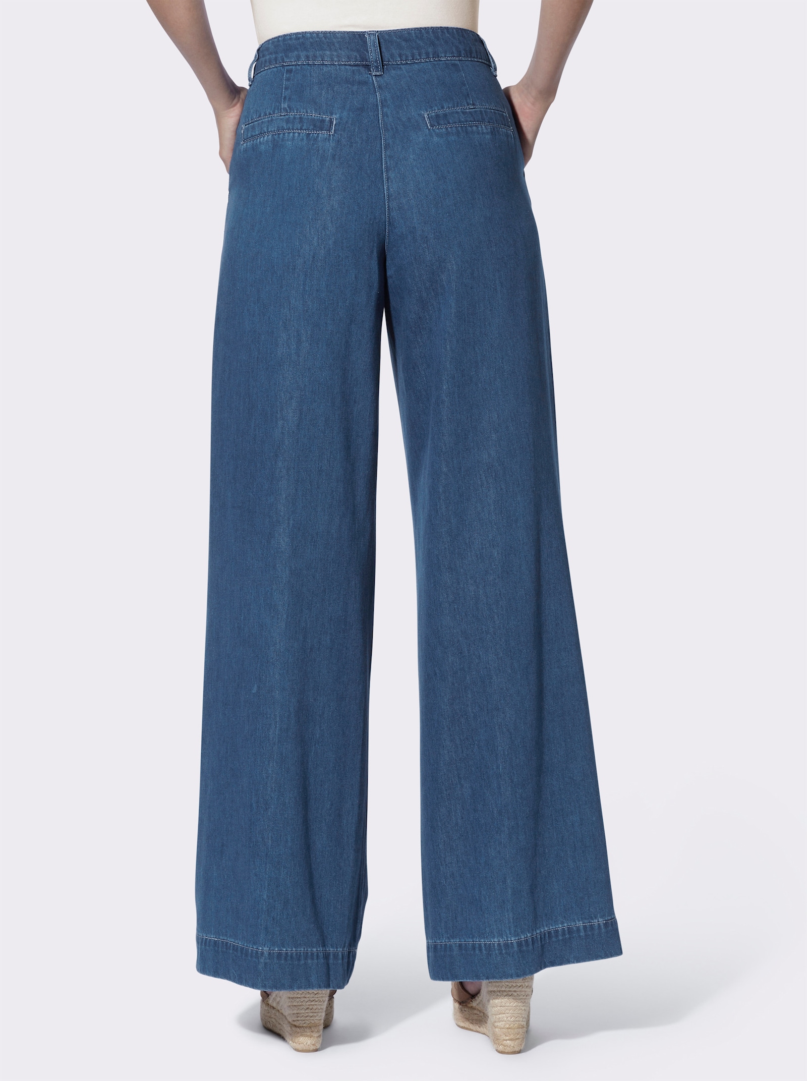 heine Jeans mit weitem Bein - jeansblau
