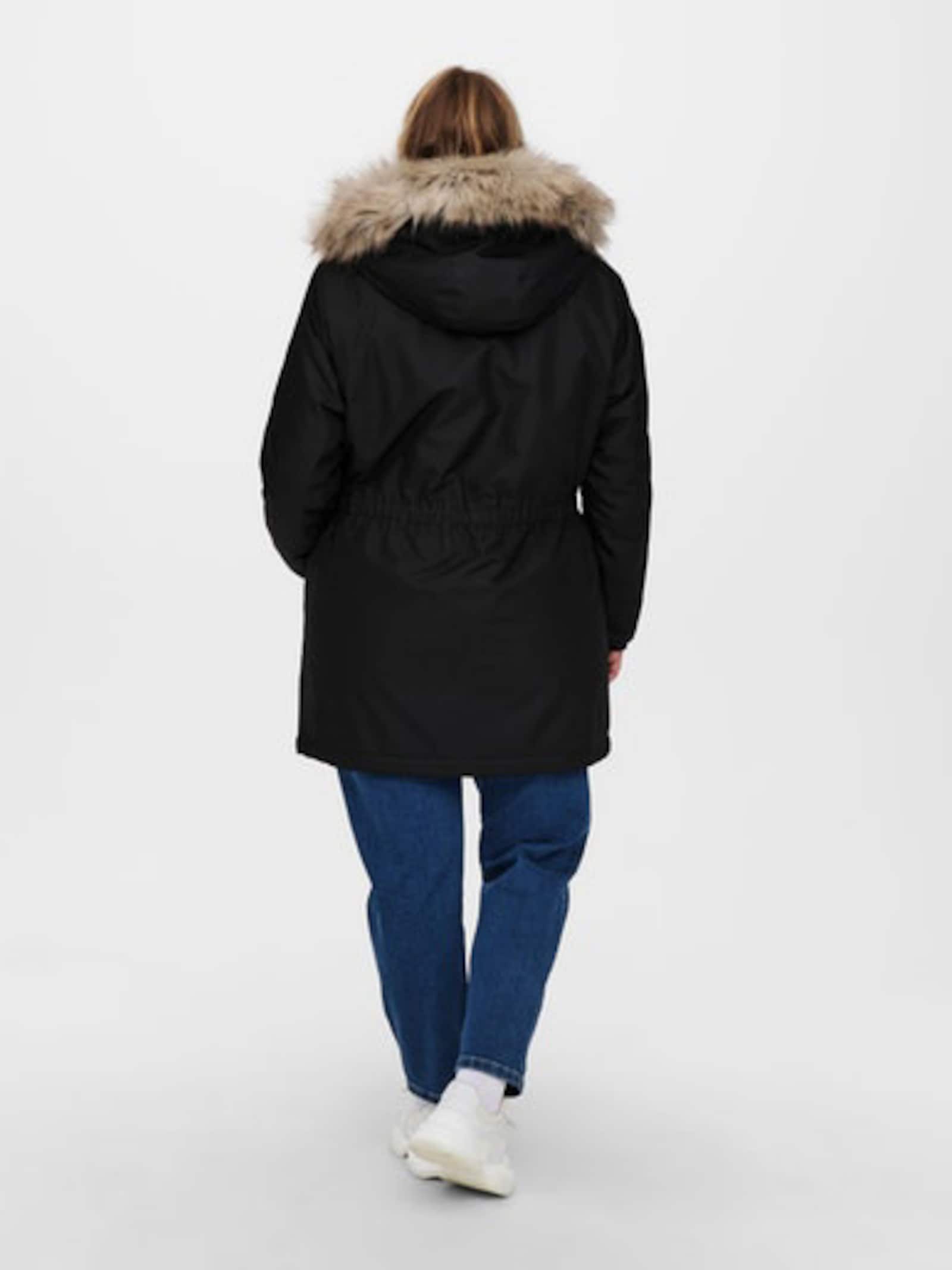 ONLY CARMAKOMA Parka - black detail:nature fur