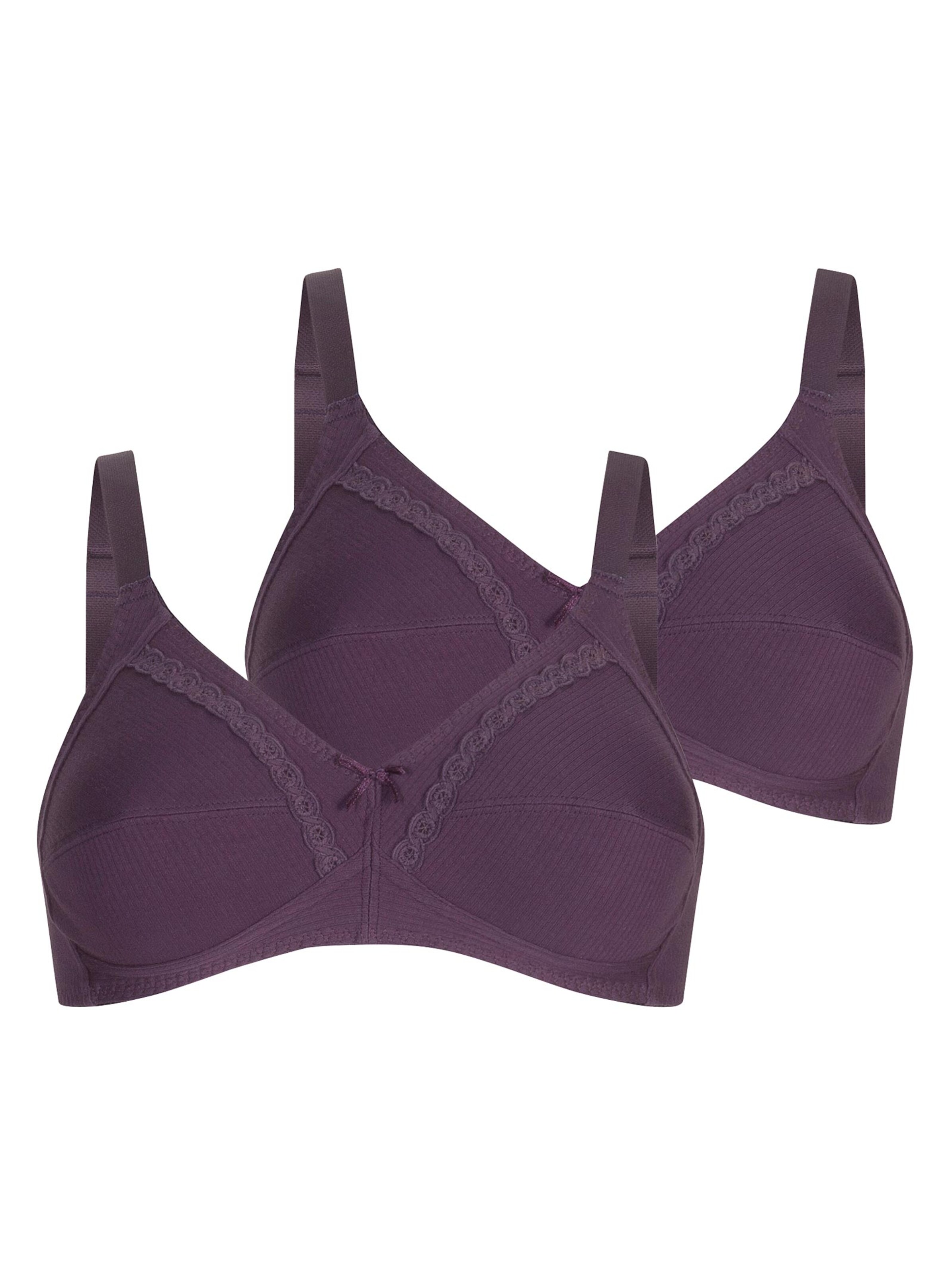 Naturana BH ohne Bügel - aubergine
