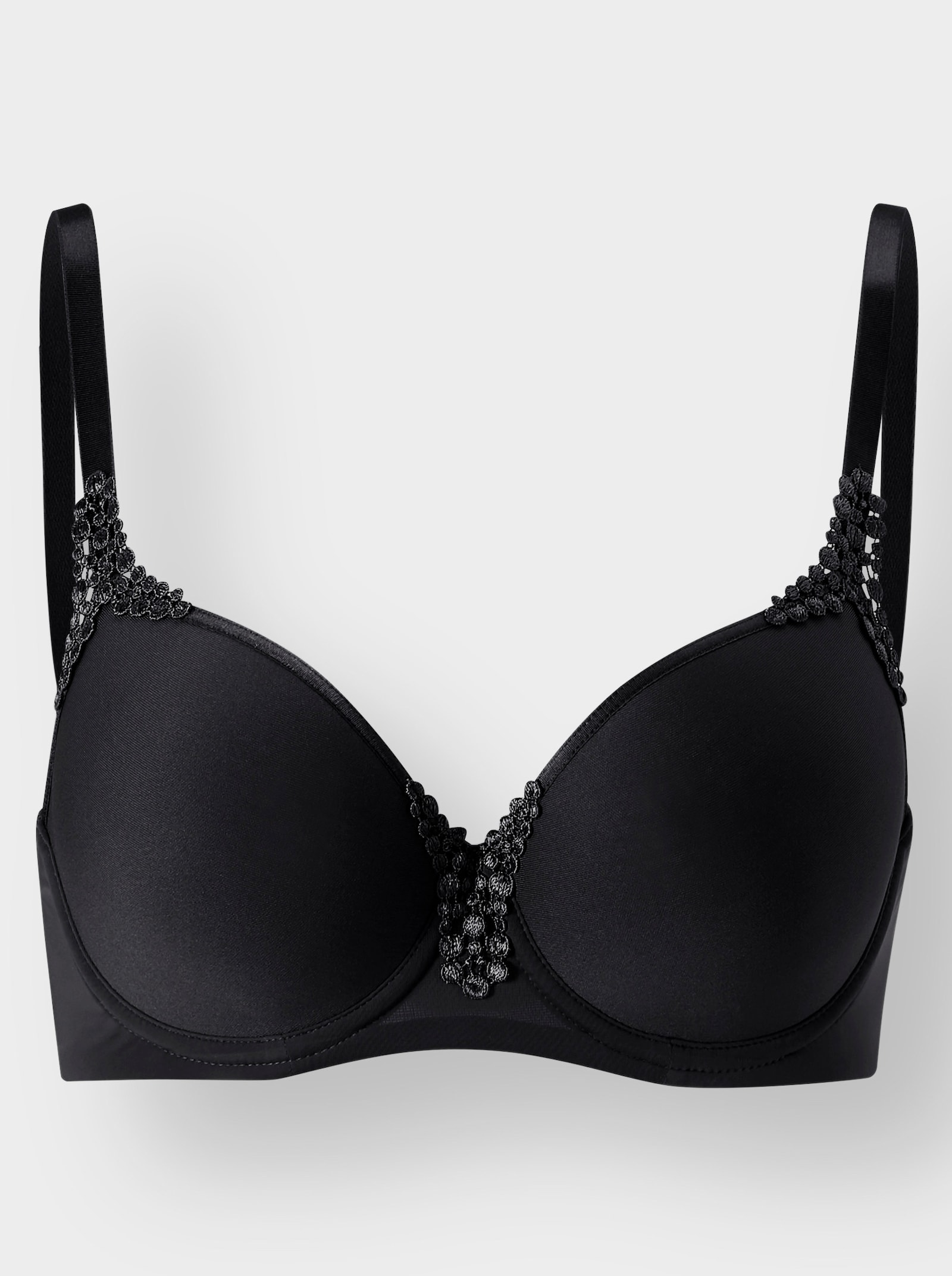 Viania T-shirtbeha met beugel en spacer-cups - zwart