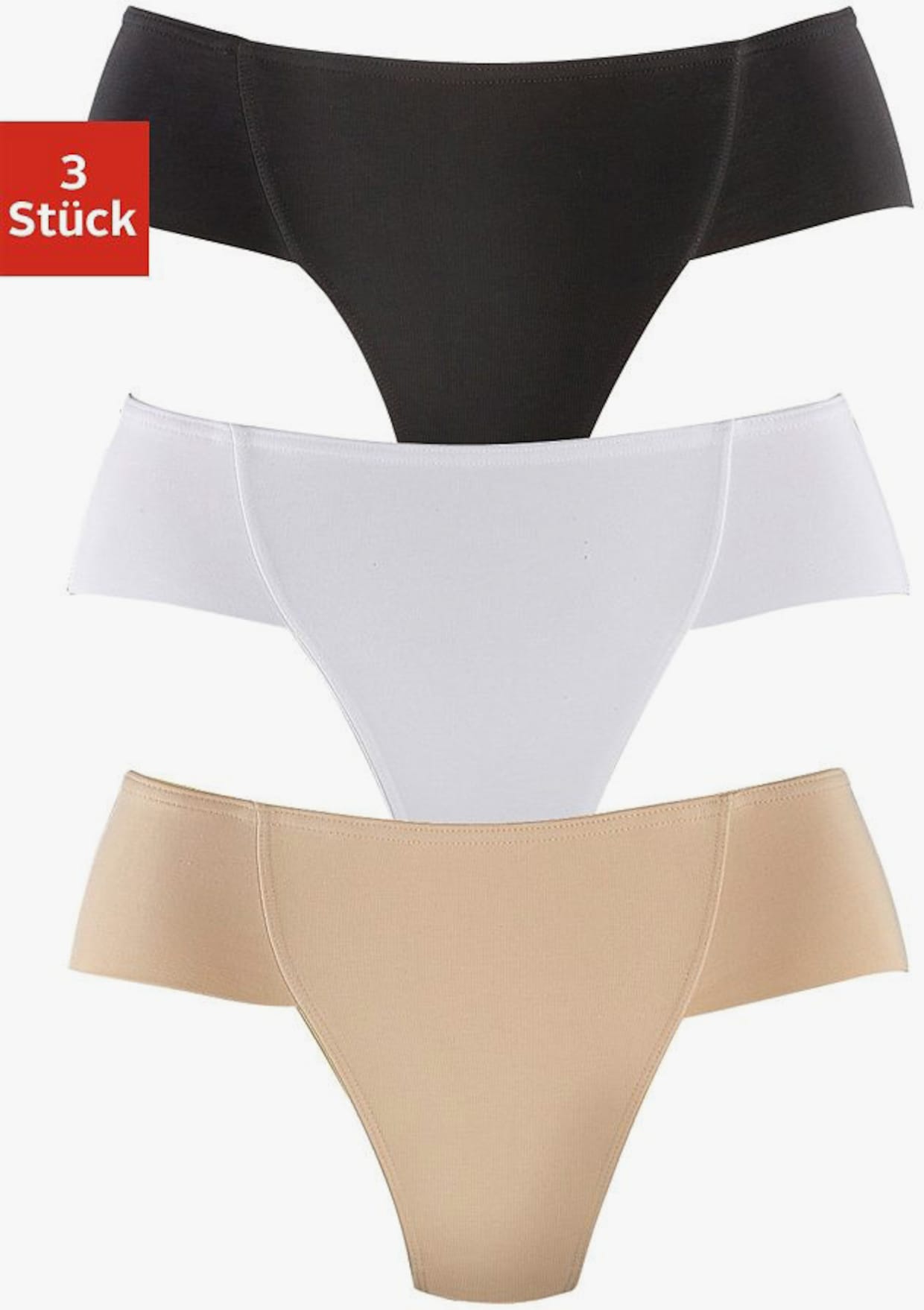 petite fleur Corrigerende string - beige, zwart, wit