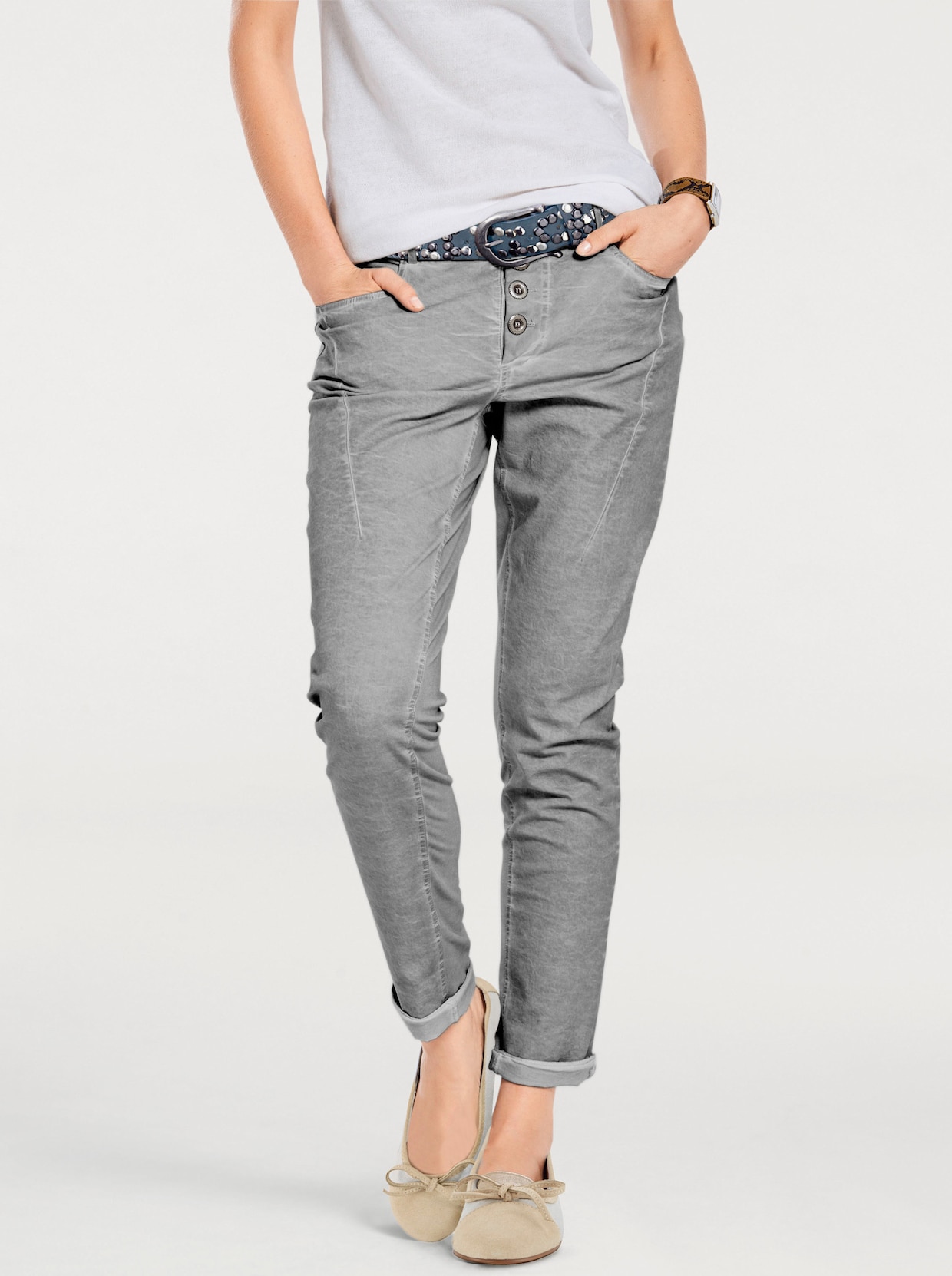 heine Pantalon en jersey - gris